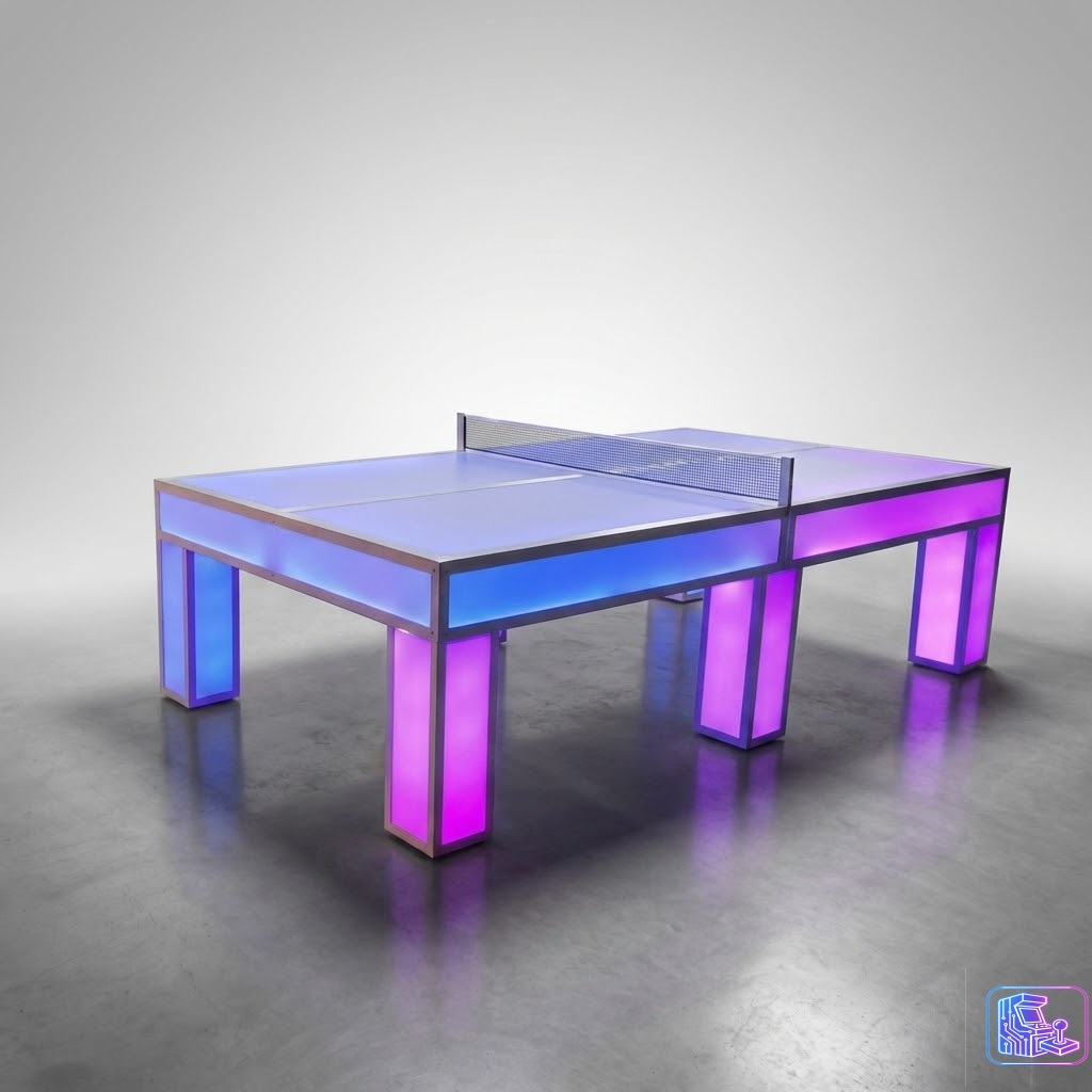 LED Glowing Ping Pong Table
